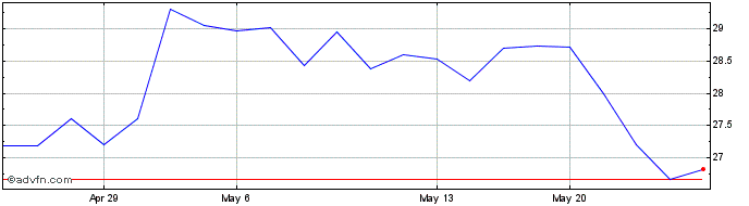 1 Month BYD Company Ltd China (PK) Share Price Chart