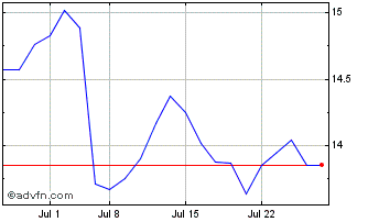1 Month China Construction Bank (PK) Chart