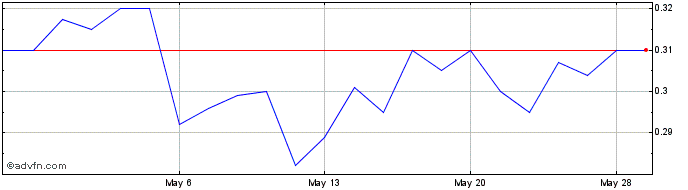 1 Month Metals X (PK) Share Price Chart