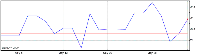 1 Month Japan Exchange (PK) Share Price Chart