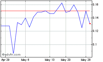 1 Month Piedmont Lithium (PK) Chart