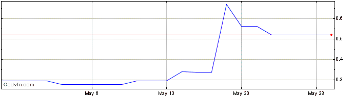 1 Month Skkynet Cloud Systems In (QB) Share Price Chart
