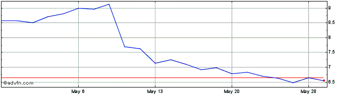 1 Month BGSF Share Price Chart