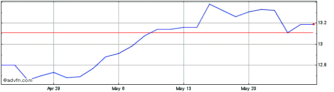 1 Month Nuveen S&P 500 Buy Write... Share Price Chart