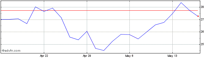 1 Month MarineMax Share Price Chart