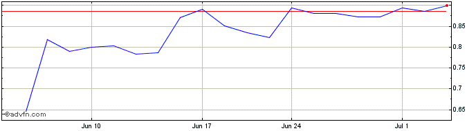 1 Month LightInTheBox Share Price Chart