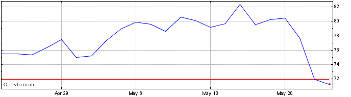 1 Month Skyline Champion Share Price Chart