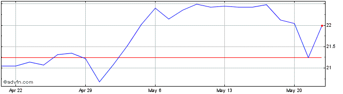 1 Month Schneider National Share Price Chart