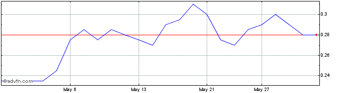 1 Month Minaurum Gold Share Price Chart