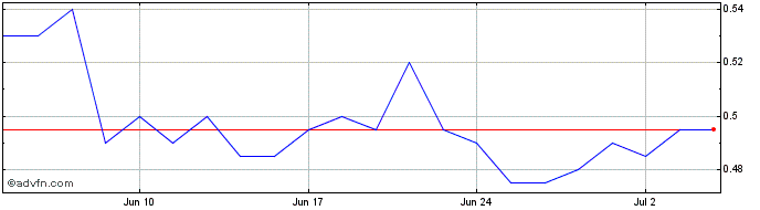 1 Month Rio2 Share Price Chart